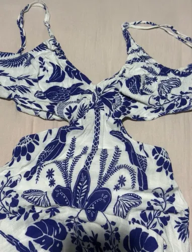 vestido longo estampado