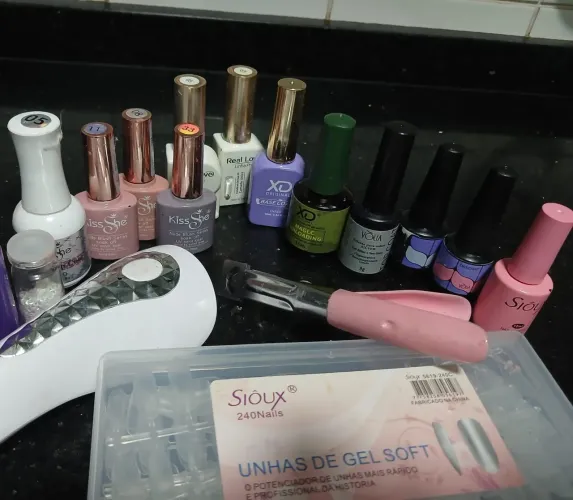 Kit completo para unhas de gel+ brinde cílios