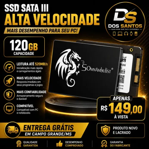 SSD SATA 120GB - NOVO