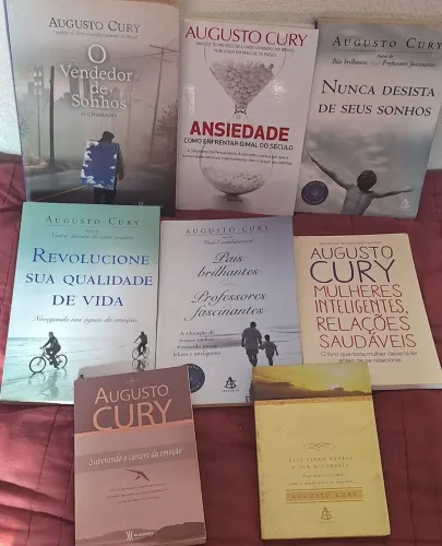 Lote com 8 livros de Augusto Cury