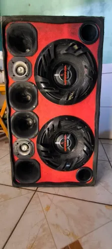Caixa de Som Automotiva Completa - Funcionando