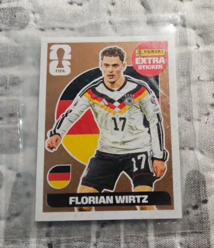 Figurinha Extra sticker (Legend) Bronze Jogador Alemão Florian Wirtz. Intacta. Protegida.
