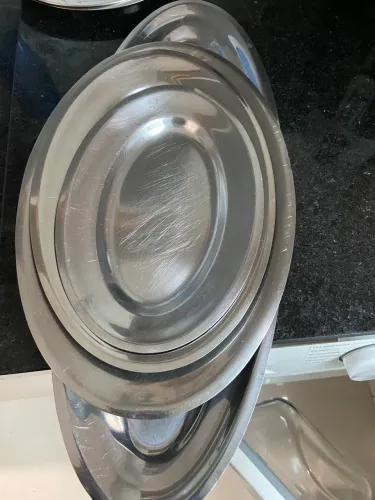 06 travessas de inox marca Fracalanza