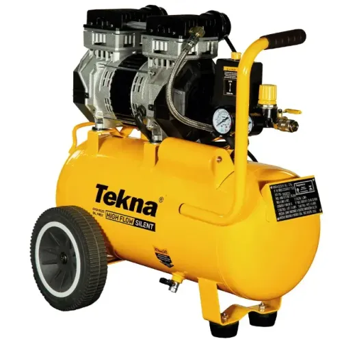 Compressor De Ar Silencioso Isento De Óleo Portatíl Roda 24l