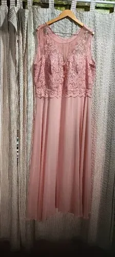 Vestido madrinha festa casamento plus size rosê Tam 50/52