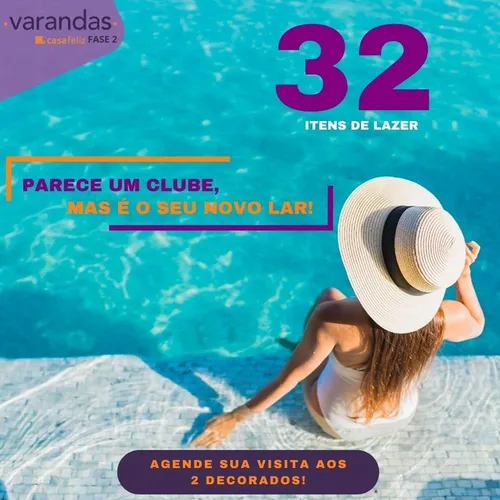 Lançamento Varandas Casa Feliz Aptos de 46m2, 1 e 2 Dormitórios, Sala, Cozinha, Banheiro,