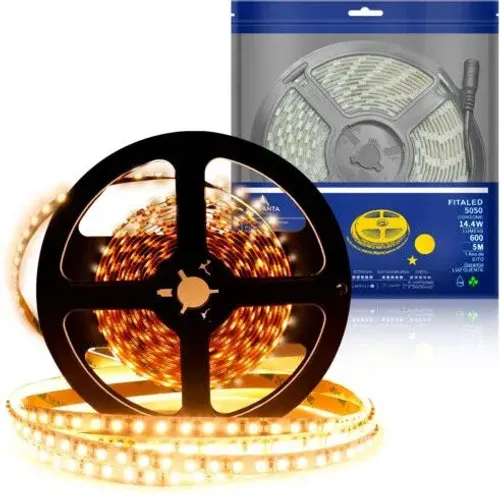 Fita de Led 5050 Branco Quente 60 Leds 5 Metros 