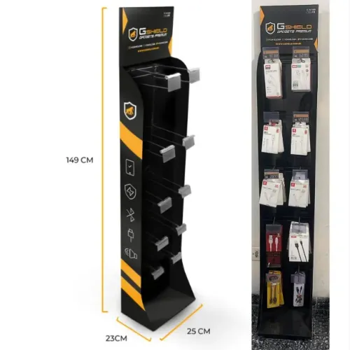Display Expositor de chão - 10 ganchos - Gshield