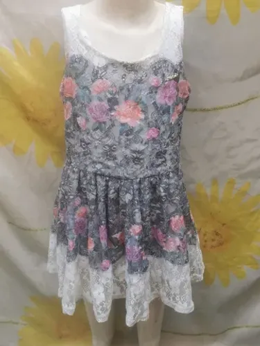 Vestido marisol renda inf tam 3/4 anos