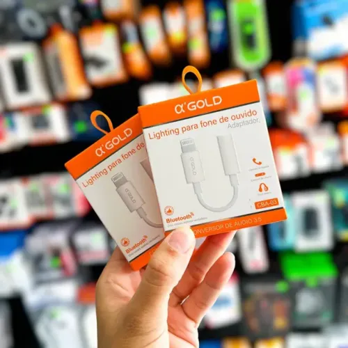 Adaptador Lighting Para Fone de Ouvido Gold