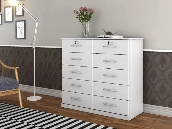 Cômoda 10 gavetas com chave JL06 ENTREGA EM ATÉ 24 HORAS !!!