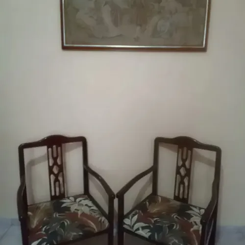 Par de poltronas em madeira estilo chinesa