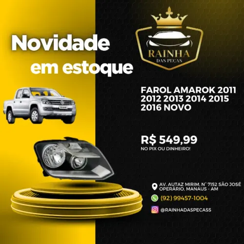 Farol Amarok 2011 2012 2013 2014 2015 2016  Novo