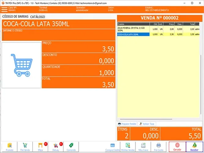 Sistema de Vendas PDV - Mercadinho|Bar|Lanchonete|Restaurante|Distribuidora|Loja|Conveniên