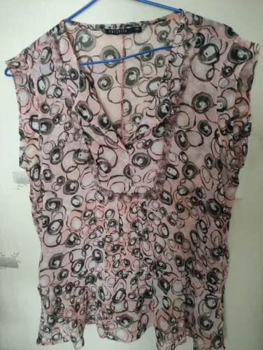 Blusa de seda feminina estampada