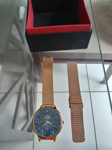 Relógio Feminino Technos Crystal Rosê 2035MLE/4A