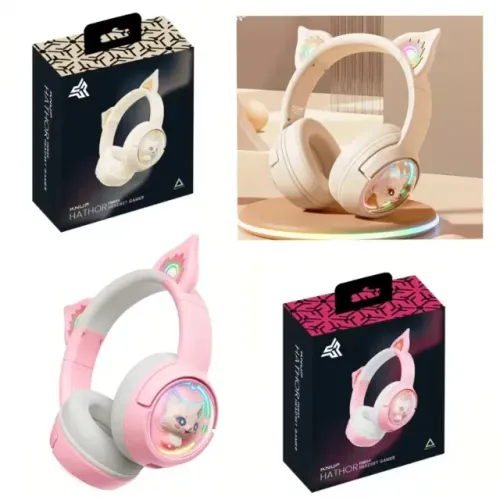 Lacrado Headset Gamer Bluetooth com Led Hathor KNUP KP-FN634