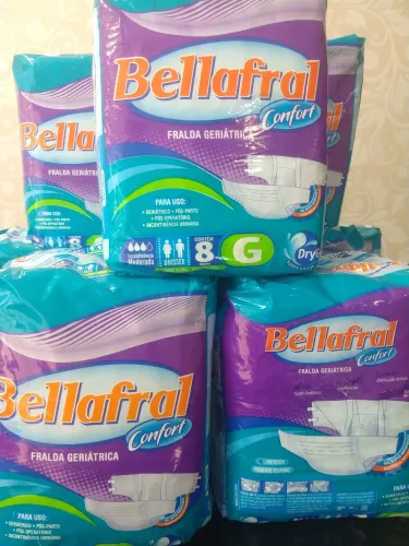 Fralda Geriátrica Bellafral Confort - tamanho G 8 Unidades cada pacote 