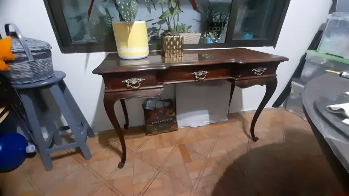 Mesa de madeira antiga penteadeira aparador escrivaninha