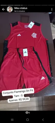 Conjunto Flamengo Dri Fit - Tamanho G