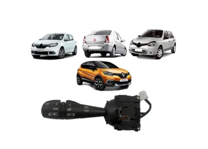 Chave de Seta Luz Volante Sandero 2012>> / Logan 2013> / Clio 2010 - 12 com Farol de Milha