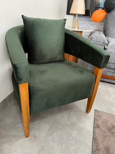 Poltrona Decor Veludo Verde NOVO