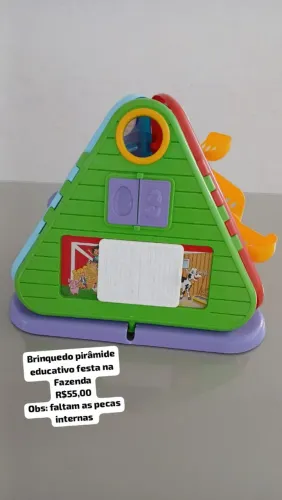 Brinquedo infantil educativo pirâmide festa na Fazenda