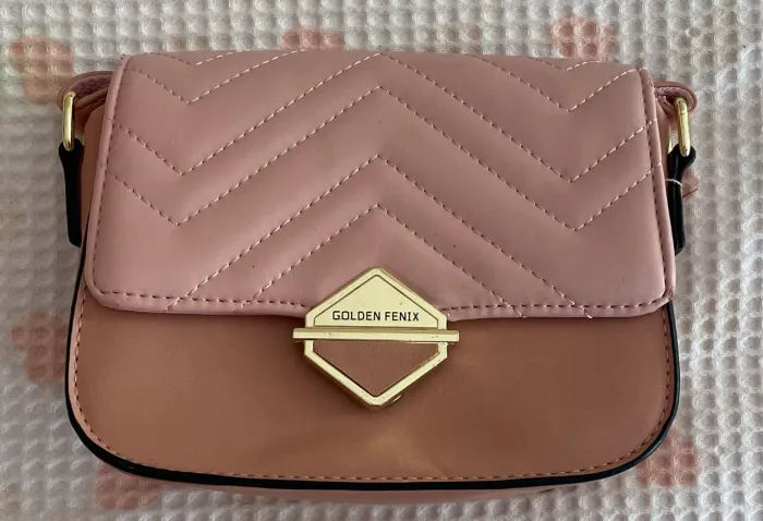 Bolsa golden fenix tira colo rosa claro 