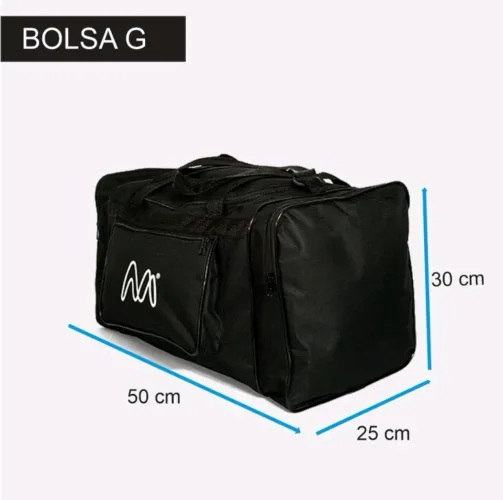 Bolsa de Viagem Grande Preta - 50x30x25cm