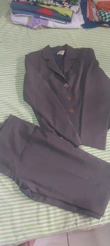 Conjunto Social Feminino Cinza blazer