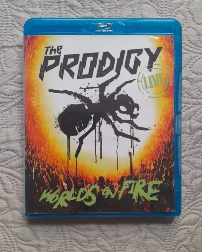 the prodigy (live) worlds on fire (bluray + dvd raríssimo)