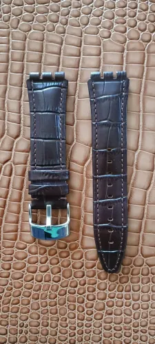Pulseira para relógio Swatch 21mm  couro legítimo 