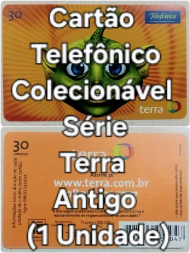 Cartão Telefônico Série Terra Antigo