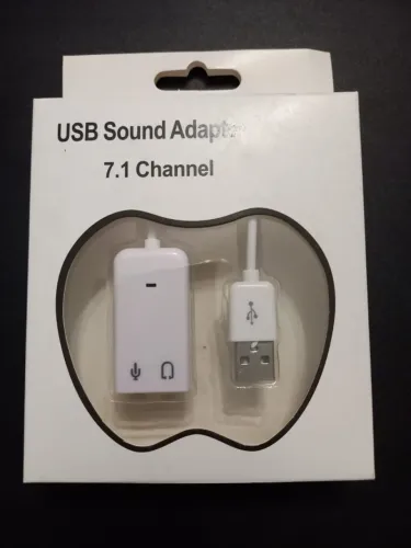 Placa de Áudio 7.1 USB Sound Adapter