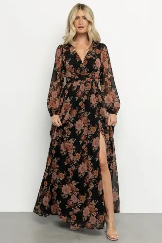 Vestido longo floral Nasty Gal