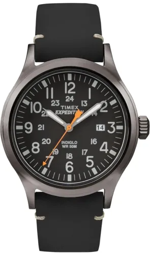 Relógio Timex Expedition Scout Indiglo Couro preto novo
