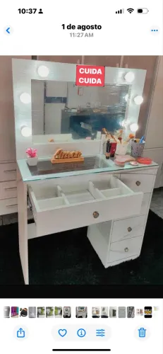 penteadeira camarim 05 gavetas 100%mdf 
