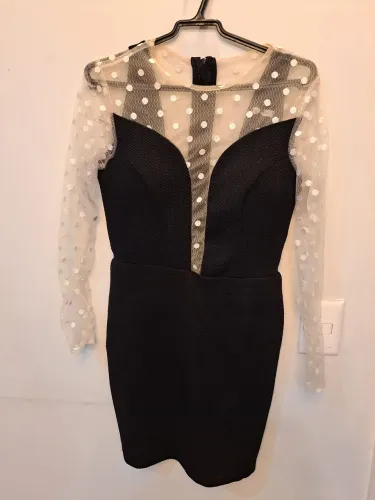Vestido Feminino Preto e Branco
