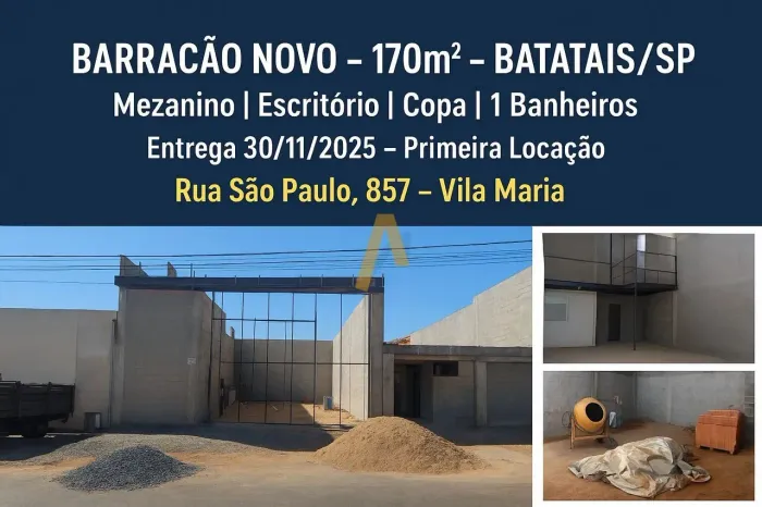 Ponto Comercial para alugar no bairro Vila Maria - Batatais/SP