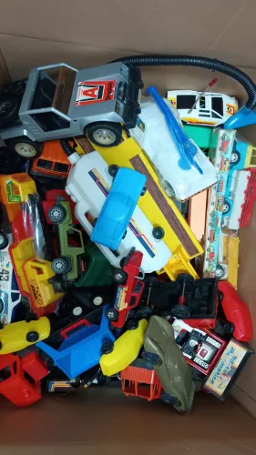 Brinquedos antigos plástico bolha carrinhos estrela Glasslite