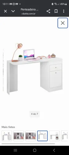 Penteadeira com 2 Portas e 1 Gaveta - Branco