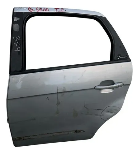Porta Grand Siena 2015/2018 Traseira Esquerda Cinza Avariada