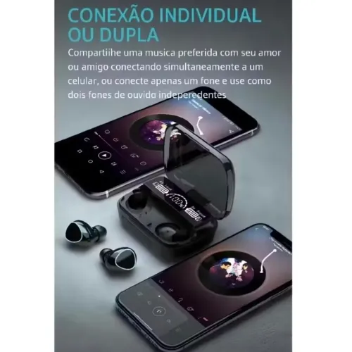 ? Fone Bluetooth Premium com Display Digital