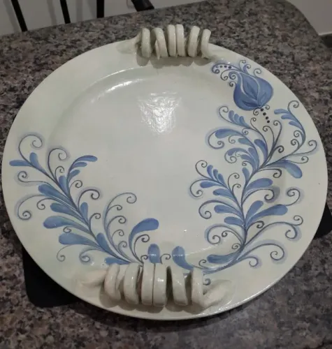 Bandeja Artesanal Cerâmica- Peça de Design