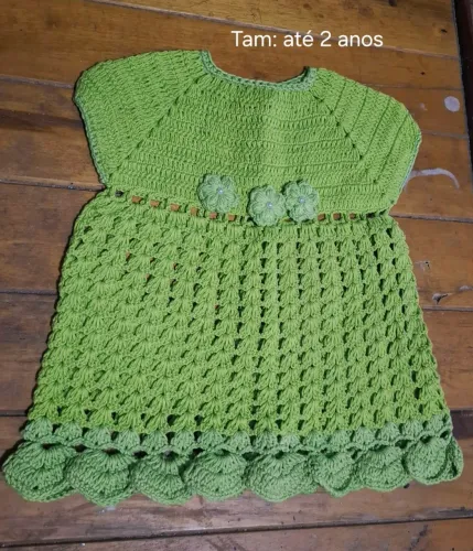 Vestido infantil crochê