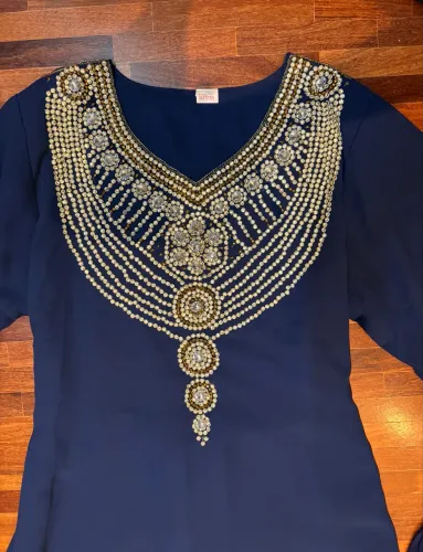 Vestido Longo Bordado Made in India - Novo | Comprado em Israel | Tam. L