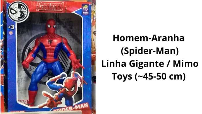Homem-Aranha (Spider-Man) Linha Gigante / Mimo Toys (~45-50 cm)