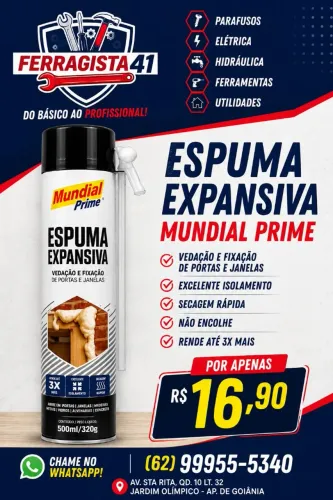 Espuma Expansiva - Mundial Pime - R$ 16,90
