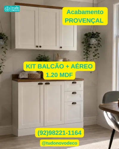 Lindo kit cozinha com acabamento provençal