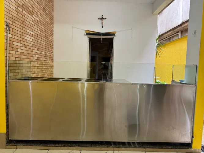 Balcão Térmico Inox 2,79m | 8 Cubas | Buffet Quente Completo